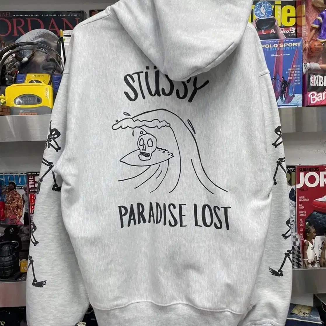 스투시 Stussy Paradise Lost Hoodie 에쉬 헤더