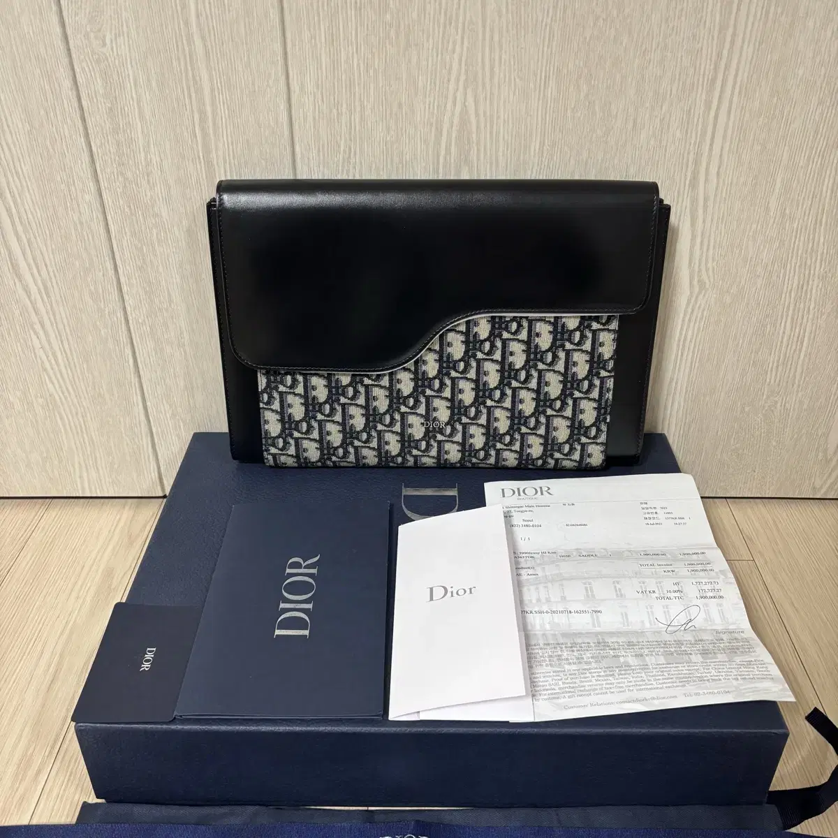 [S+/Limited Edition] Dior Oblique Jacquard iPad Pouch