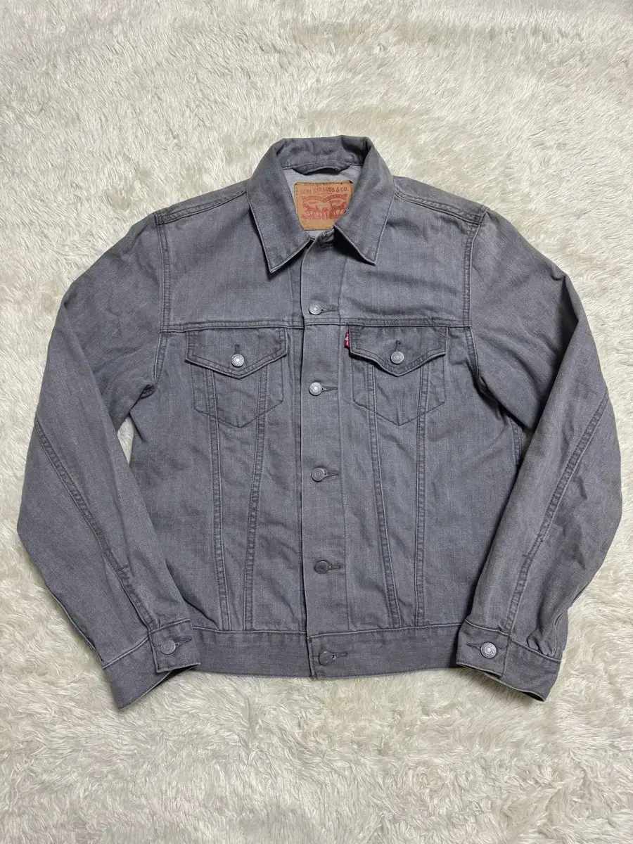 100% Levi's Gray Biker Jeans Jacket