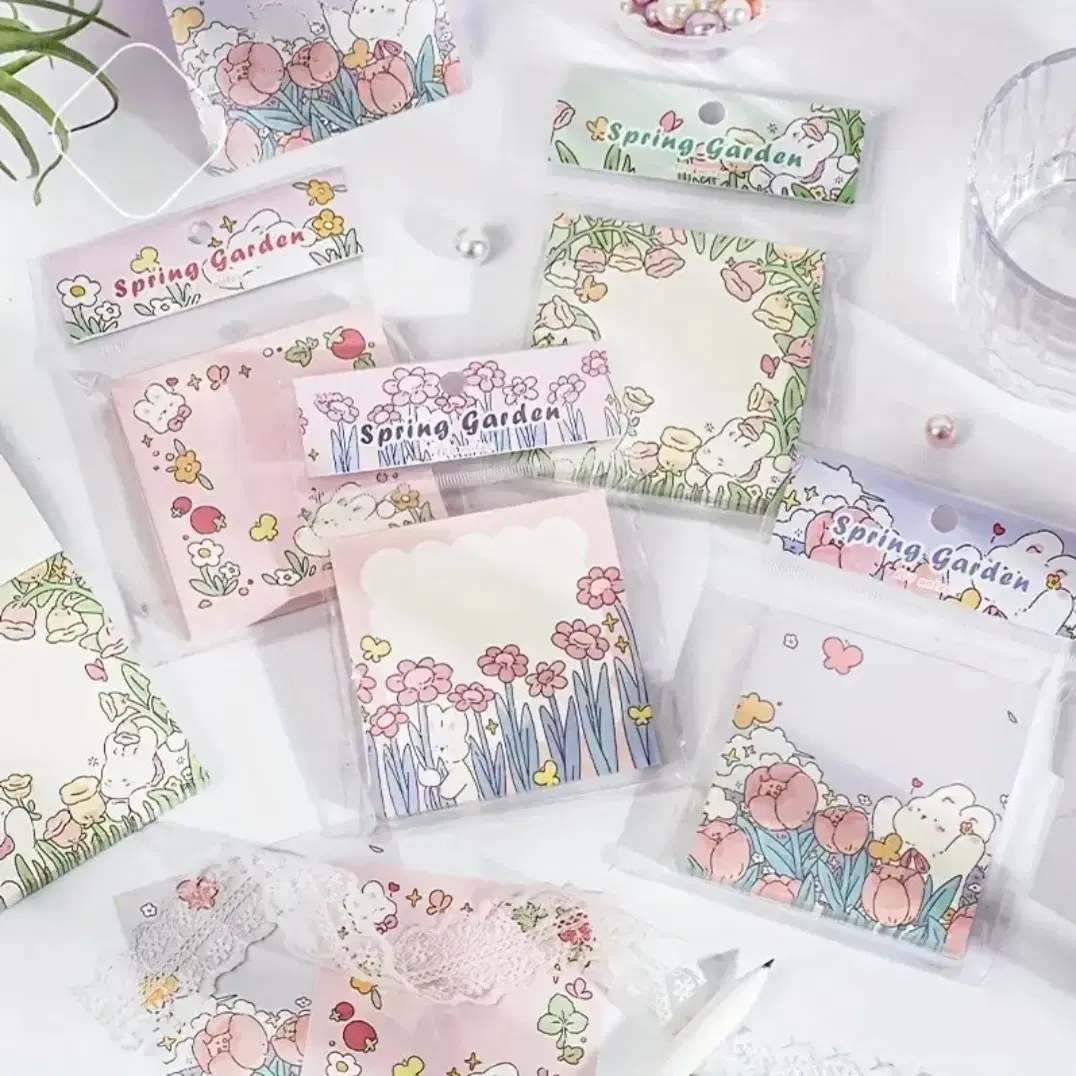 100 sheets) Bunny Flower Garden jungwon Tome Notepad