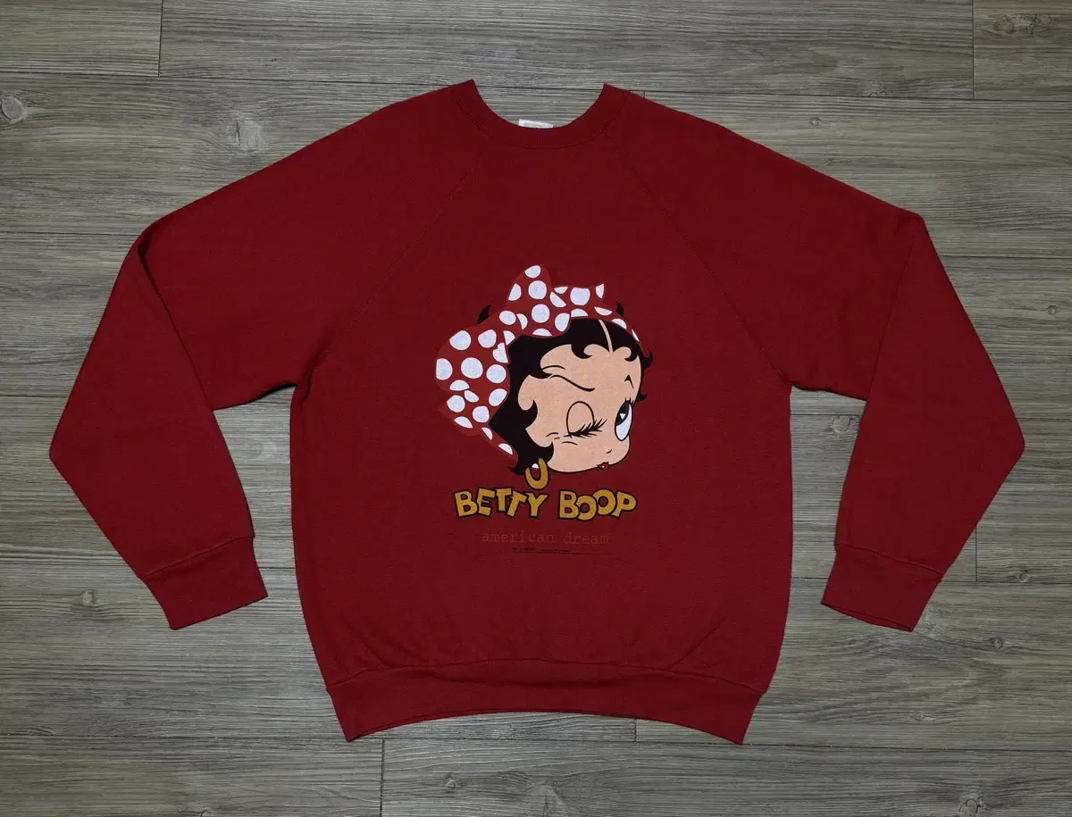 90s USA Betty Boop 50 50 Raglan Sweatshirt