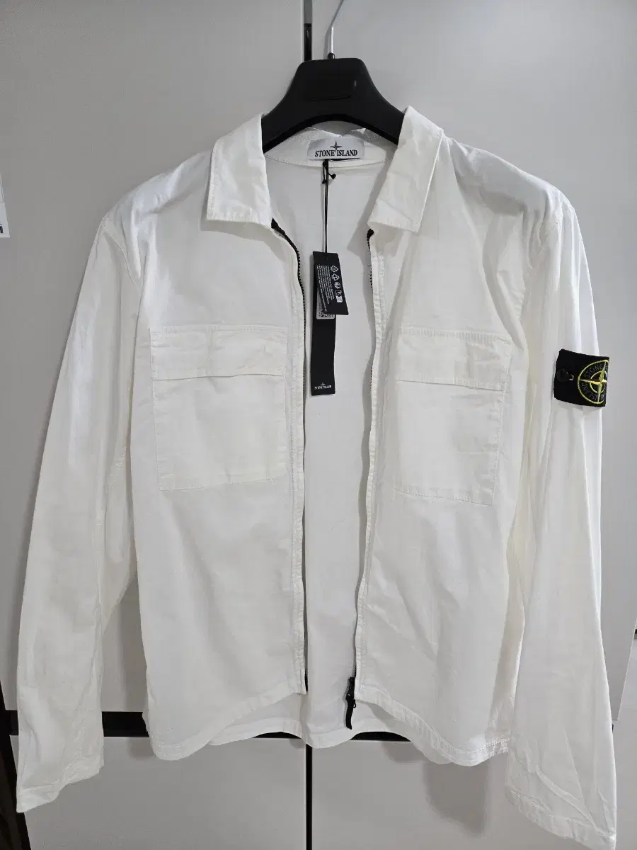 Genuine Stone Island White Overshirt for sale new.