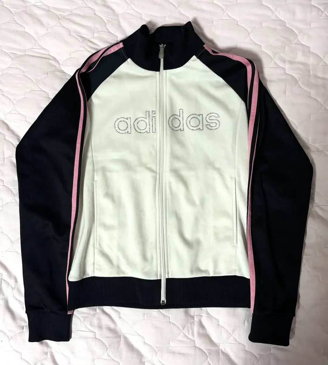 Today Only! / Adidas Vintage White Gum White Ping Ping Pink Track Top Captain Jersey