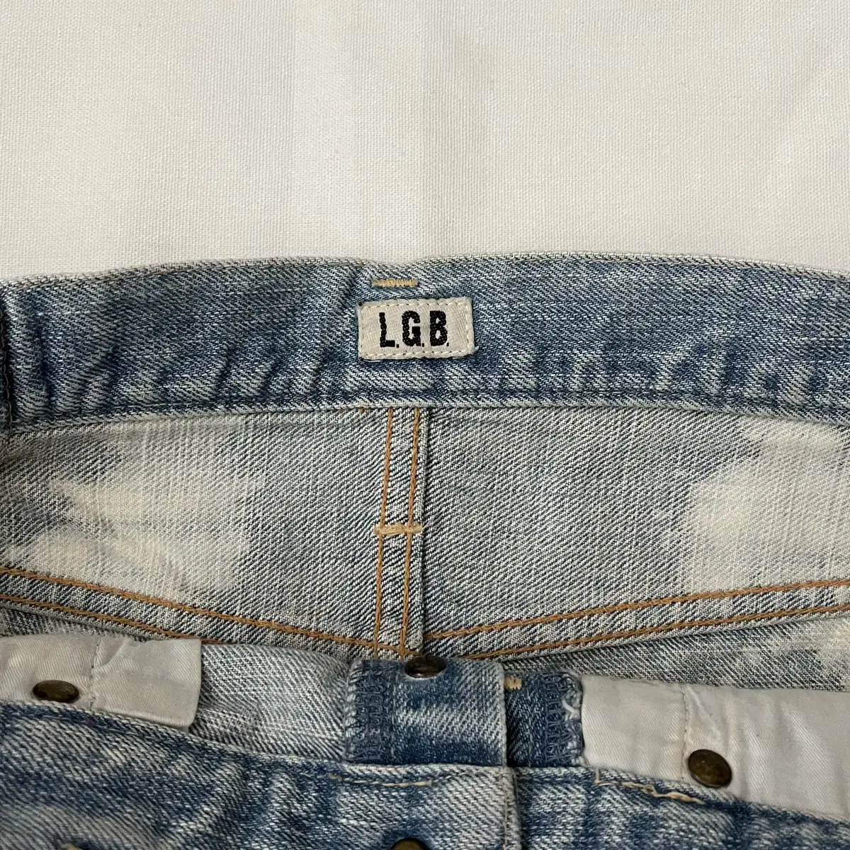 L.G.B. Le grand bleu 마이크로 미니 데님 스커트