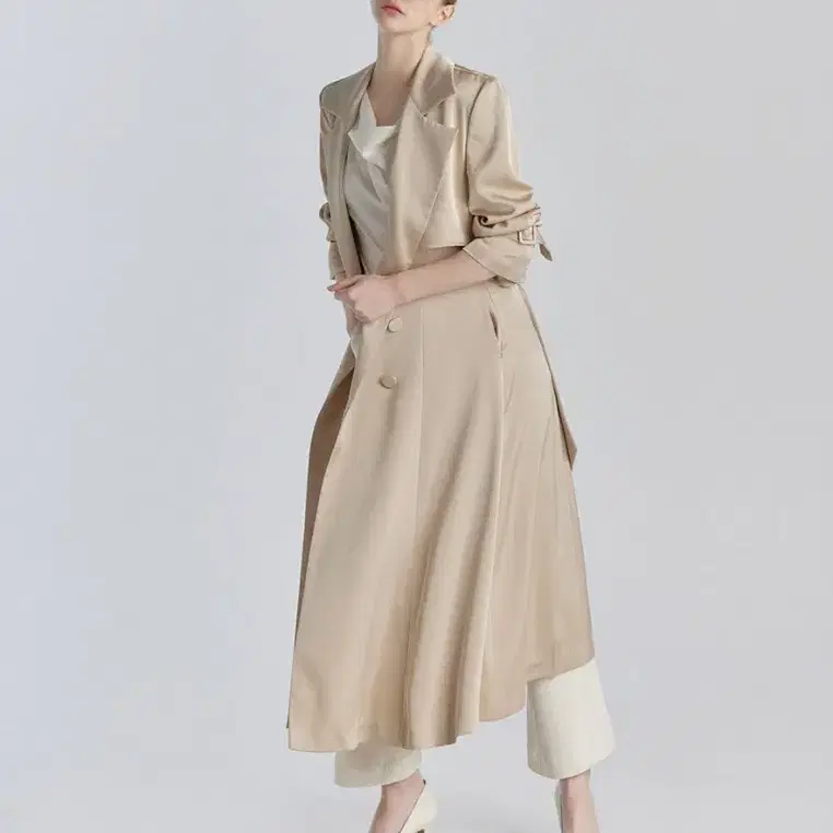 그레이스유) Celina Trench Coat (Beige) 롱 S