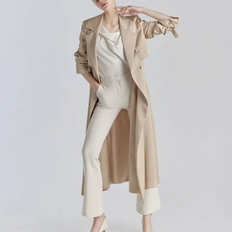 그레이스유) Celina Trench Coat (Beige) 롱 S