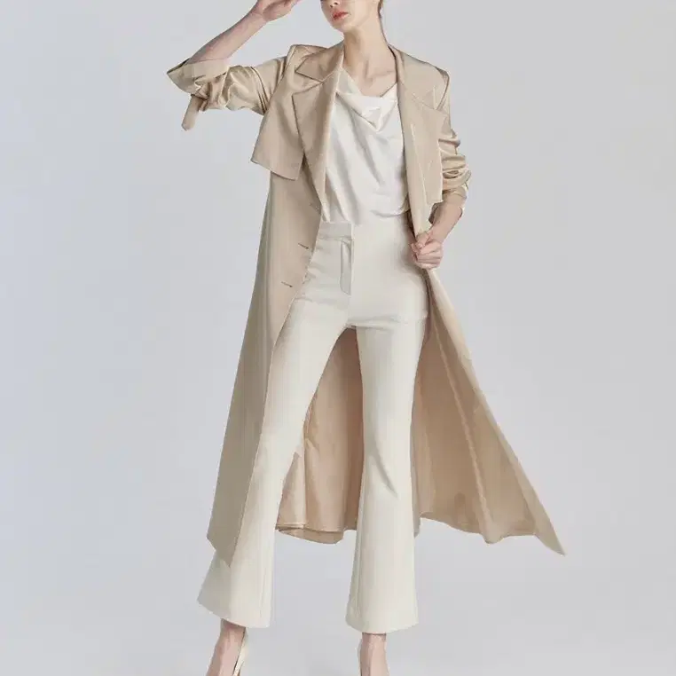 그레이스유) Celina Trench Coat (Beige) 롱 S