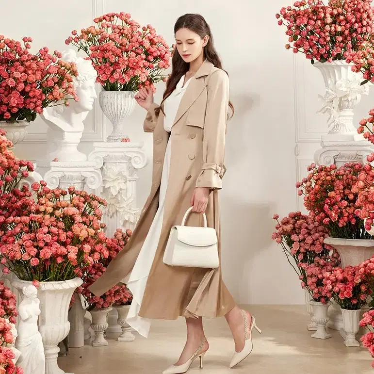 그레이스유) Celina Trench Coat (Beige) 롱 S