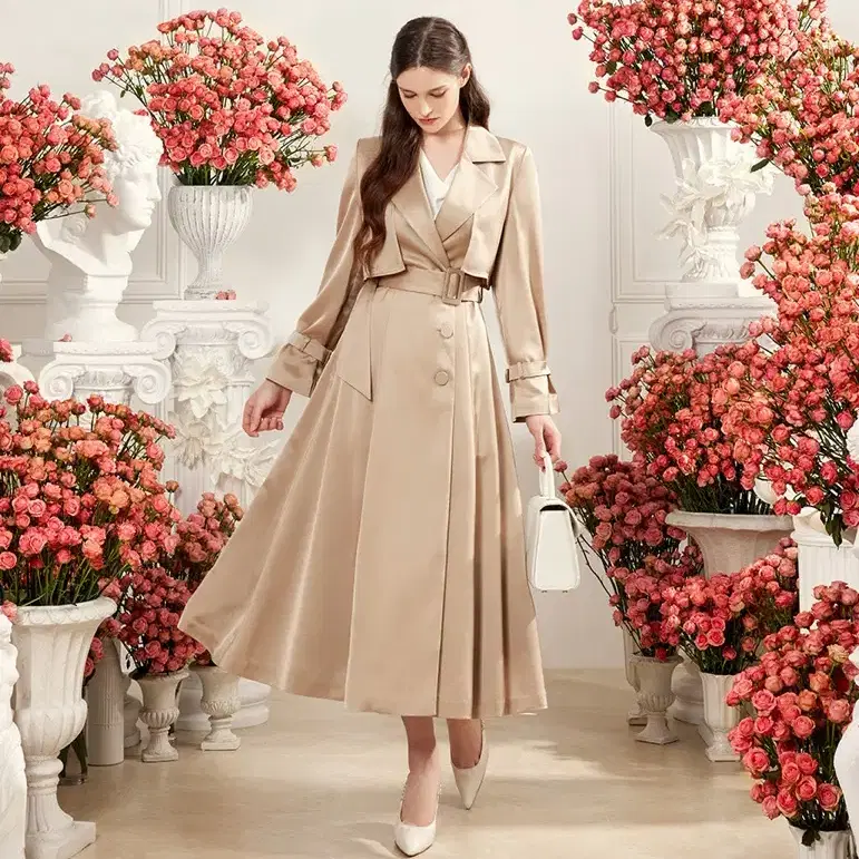 그레이스유) Celina Trench Coat (Beige) 롱 S