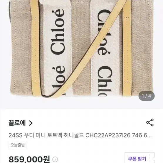 품절제품) 끌로에 우디백 미니 허니골드