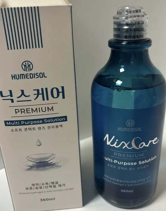 닉스케어 렌즈 세척액 360ml 미사용