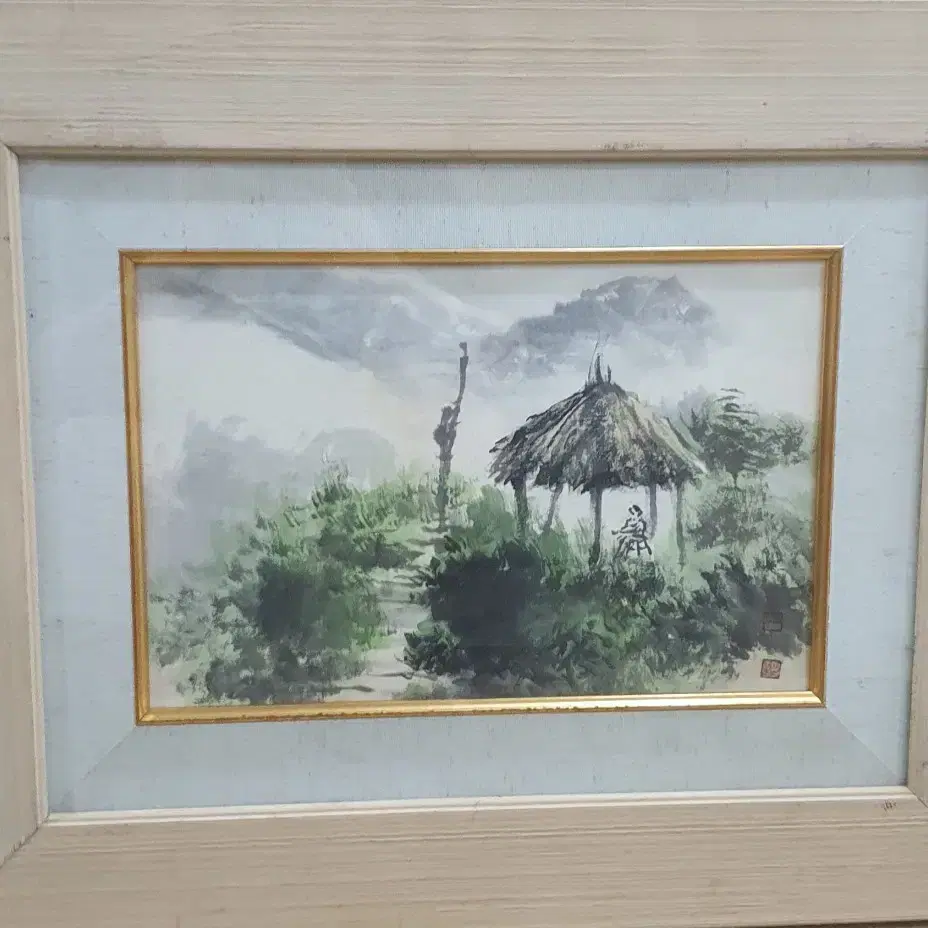 동양화 원두막 그림