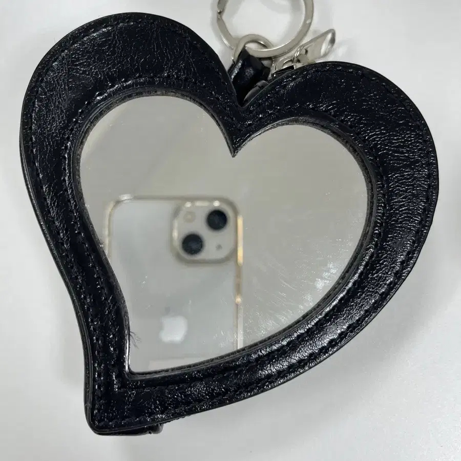 이미스 HEART COIN MIRROR PURSE-BLACK