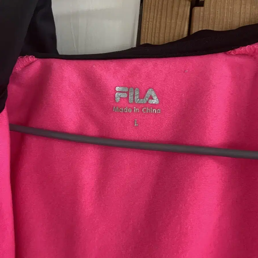 FILA 휠라 네온 핑크 집업 자켓 L