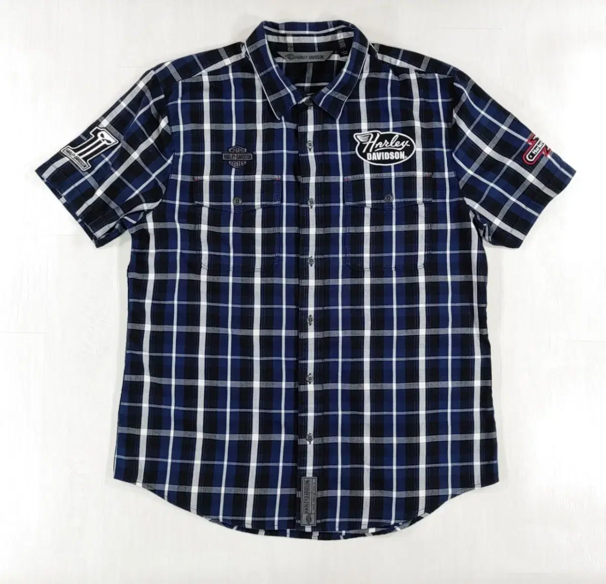 Harley-Davidson Short Sleeve Check Shirt L