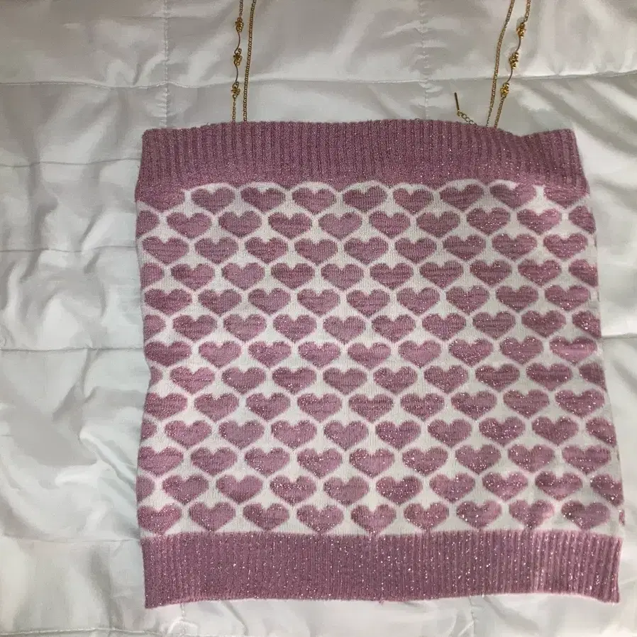 vintage heart knit sleeveless