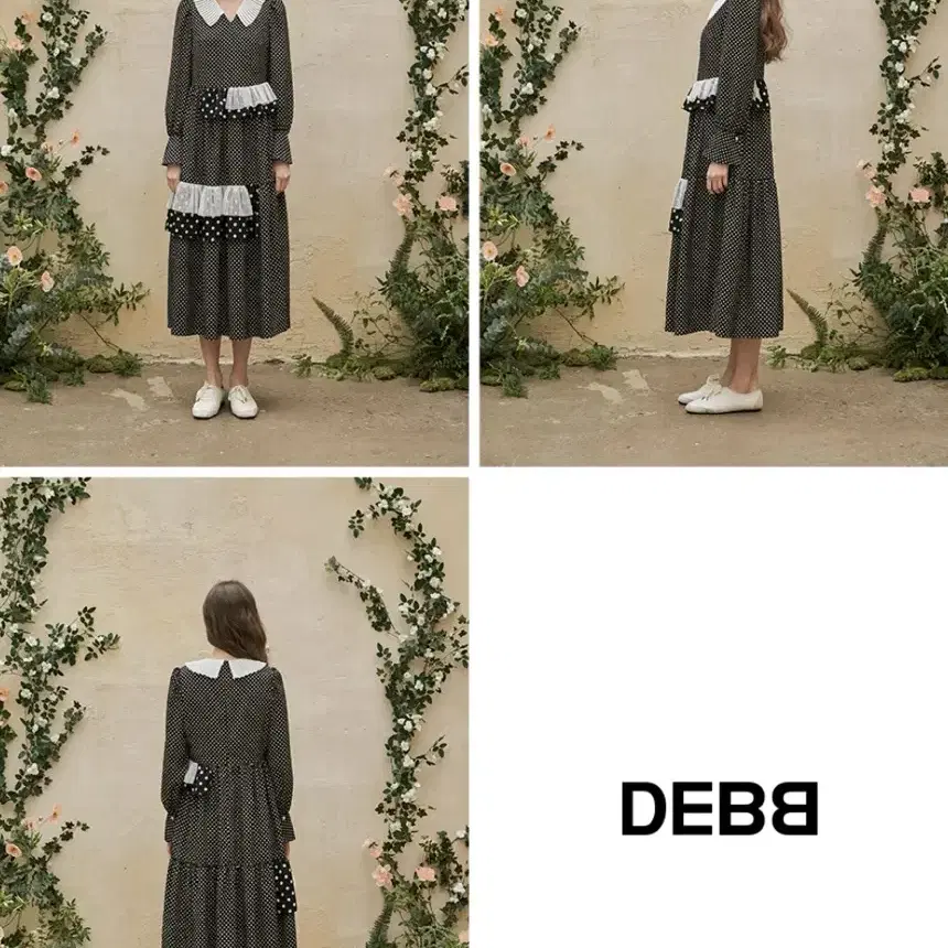 새상품 뎁 debb 플리츠 맥시 도트 원피스 롱원피스