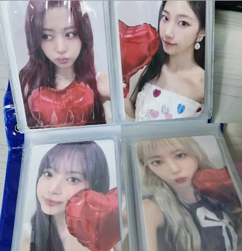 le sserafim e.ji weverse heart balloon photocard huh yunjin kazuhahong eunchaeSakura weverse shopunreleased photocard