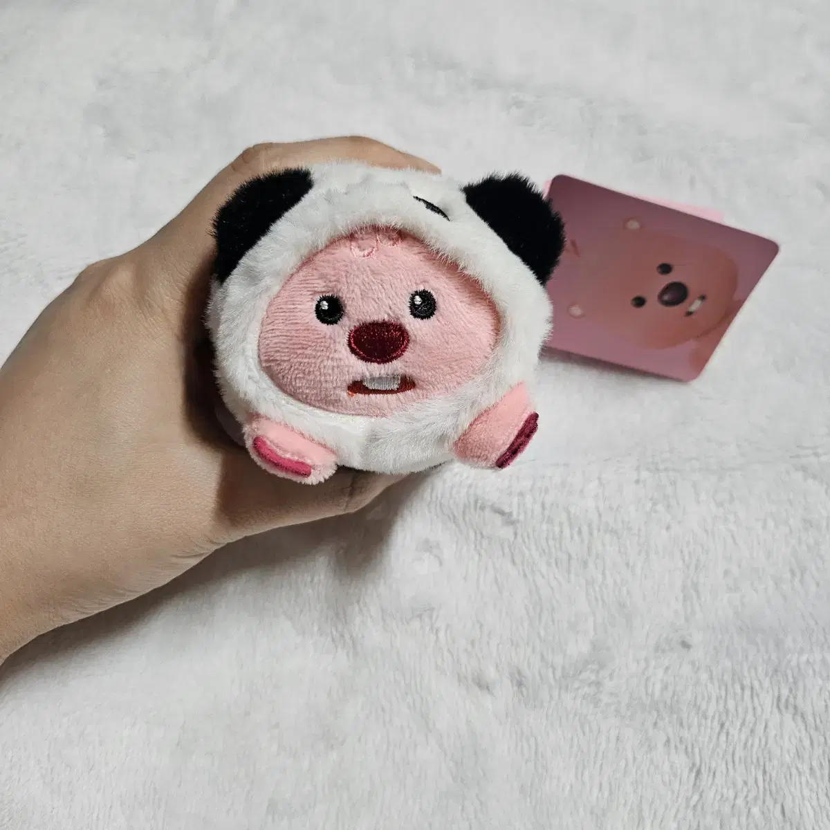 Zanmang Luffy Cylindrical Animal Series Panda Keyring Doll