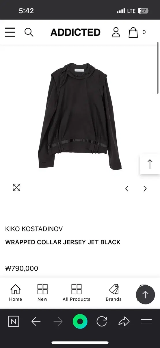 키코 KIKO KOSTADINOV WRAPPED COLLAR JET