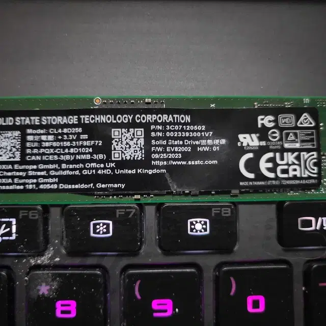 256GB NVMe 4.0 Gen4 키오시아