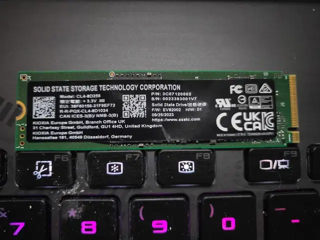 256GB NVMe 4.0 Gen4 키오시아