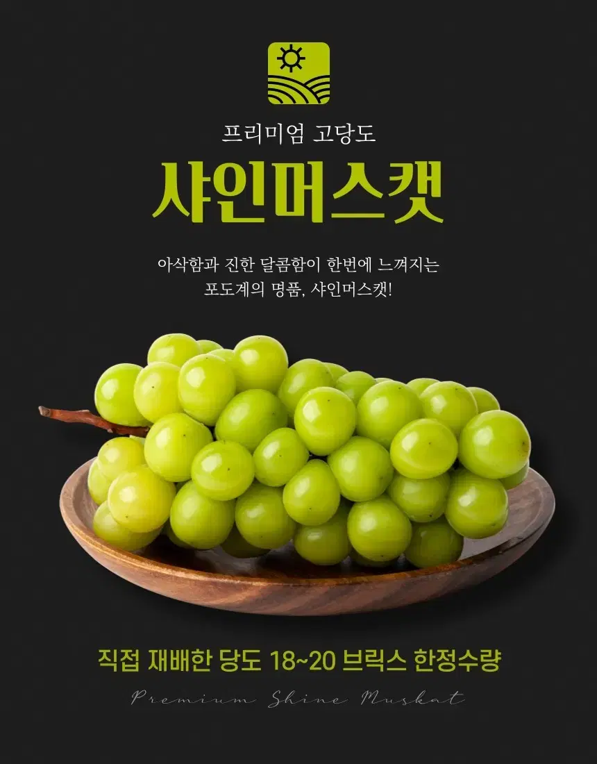 직접 재배한 샤인머스캣 판매 합니다