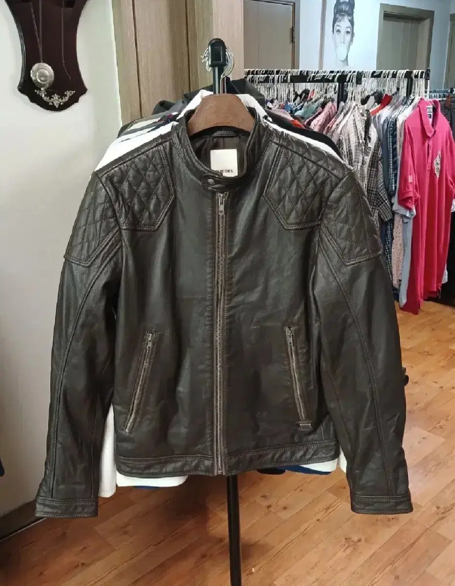 Men's Diesel Rider Leather Jacket Genuine (100-105)