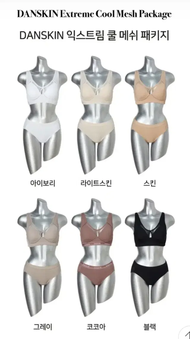 [DANSKIN] 단스킨 풀커버 메쉬 브라팬티세트 택 1 (85A/100