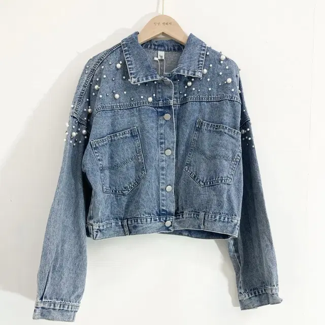 프리사이즈 크롭 청자켓 Size Free Crop Jeans Jacket