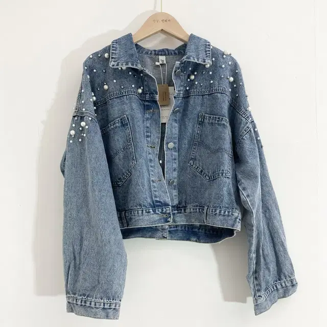 프리사이즈 크롭 청자켓 Size Free Crop Jeans Jacket