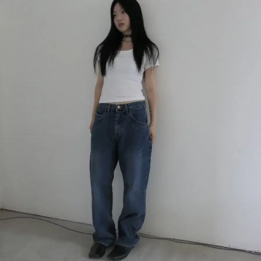 디에이디 millie denim pants(blue)