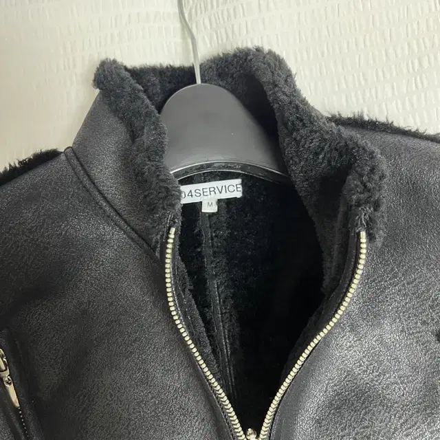 604서비스 MOTORCYCLE SHEARLING JACKET