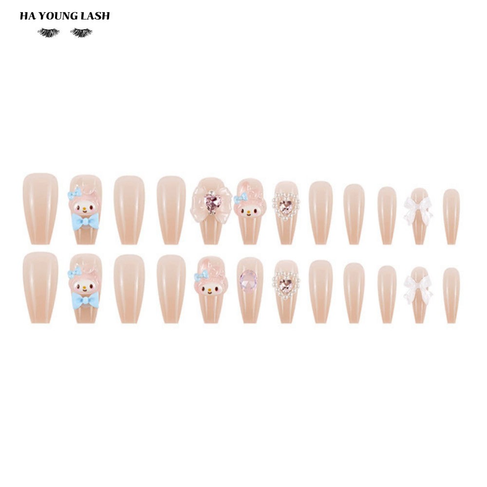 [nail]마이멜로디 네일팁 산리오 스퀘어 발레리나팁