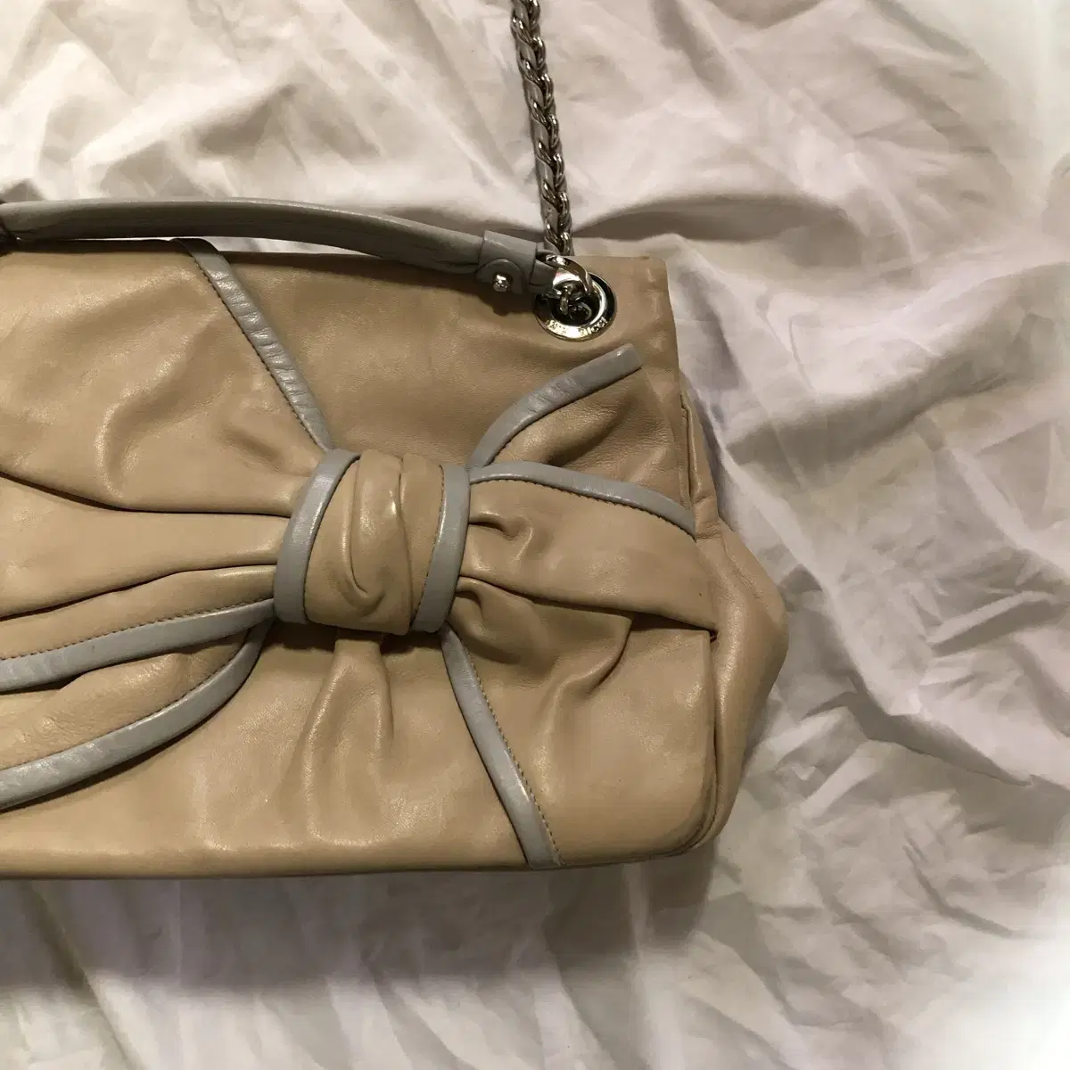 Vintage Nina ricci beige ribbon bag