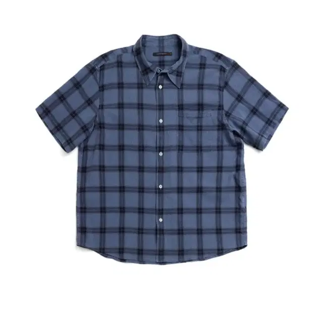 해칭룸 Regular Shirt Over Dyed Check Blue 2