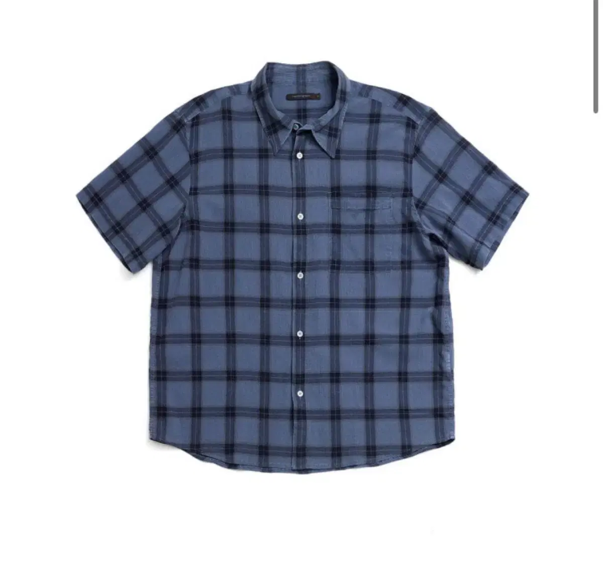 해칭룸 Regular Shirt Over Dyed Check Blue 2