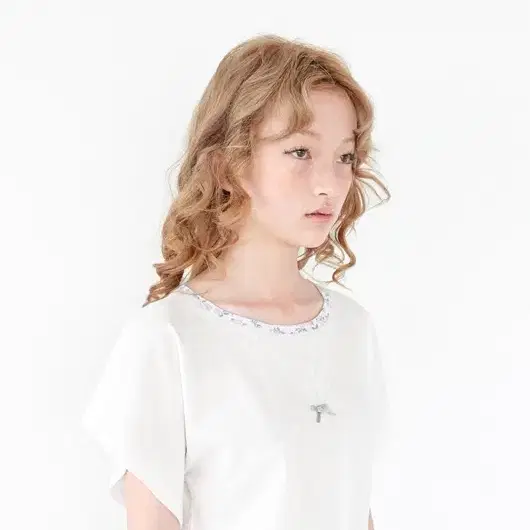 샵페어리 반팔 탑 stitch point petit top (ivory)