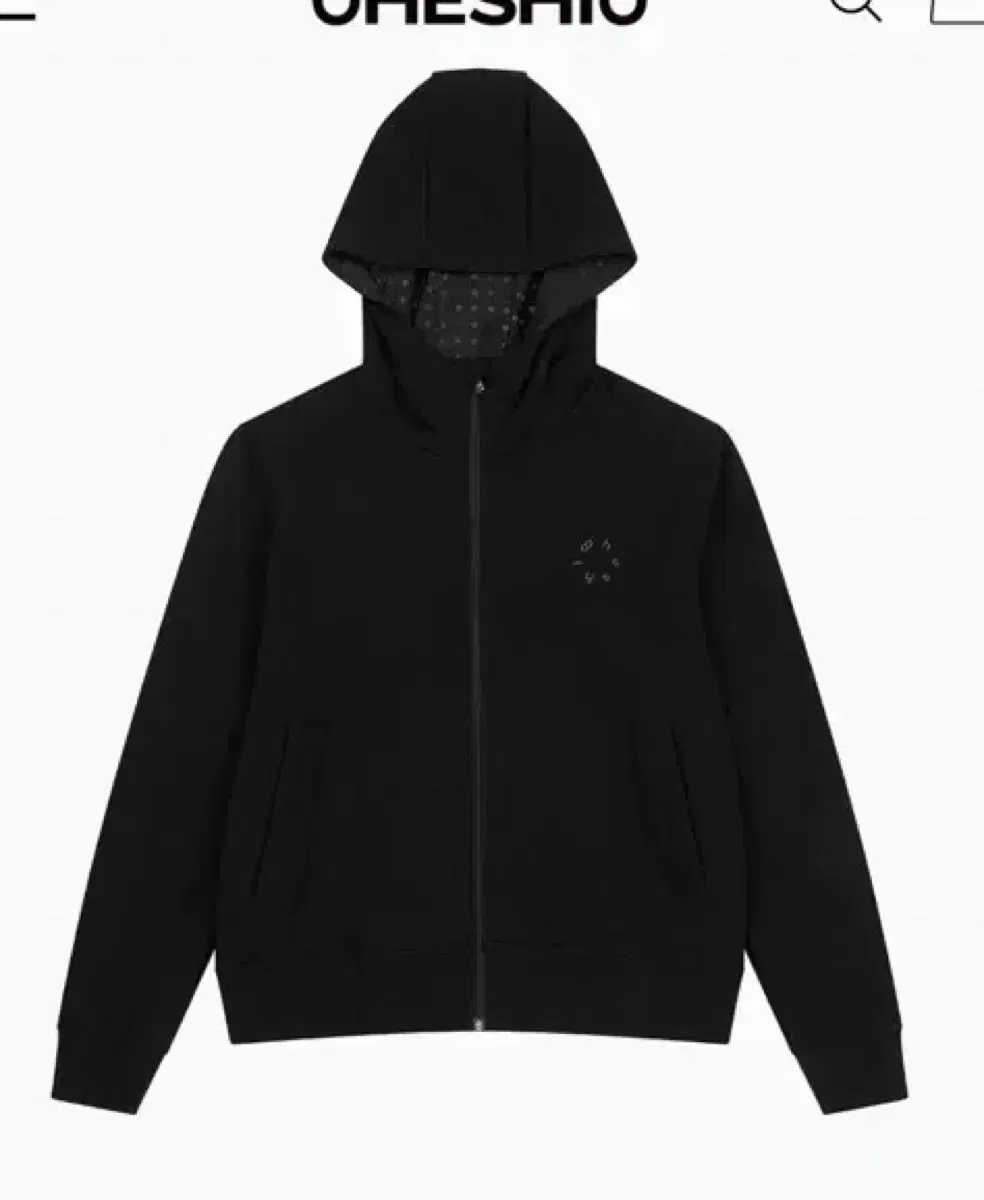 오헤시오 Ohesio DOT HOODED ZIP-UP, BLACK