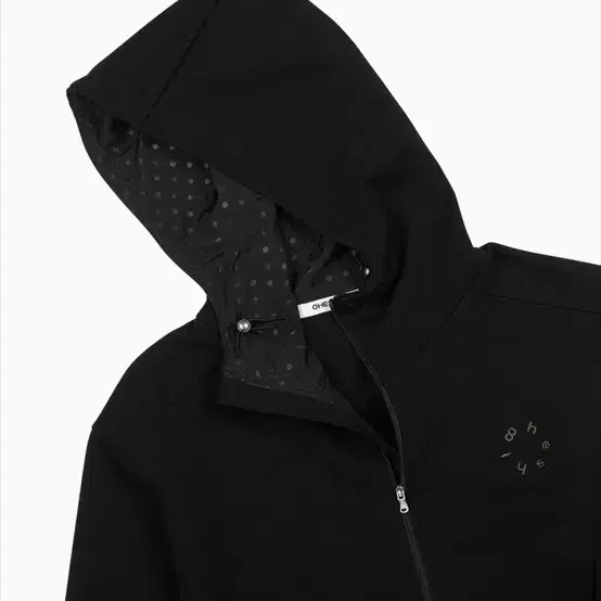 오헤시오 Ohesio DOT HOODED ZIP-UP, BLACK