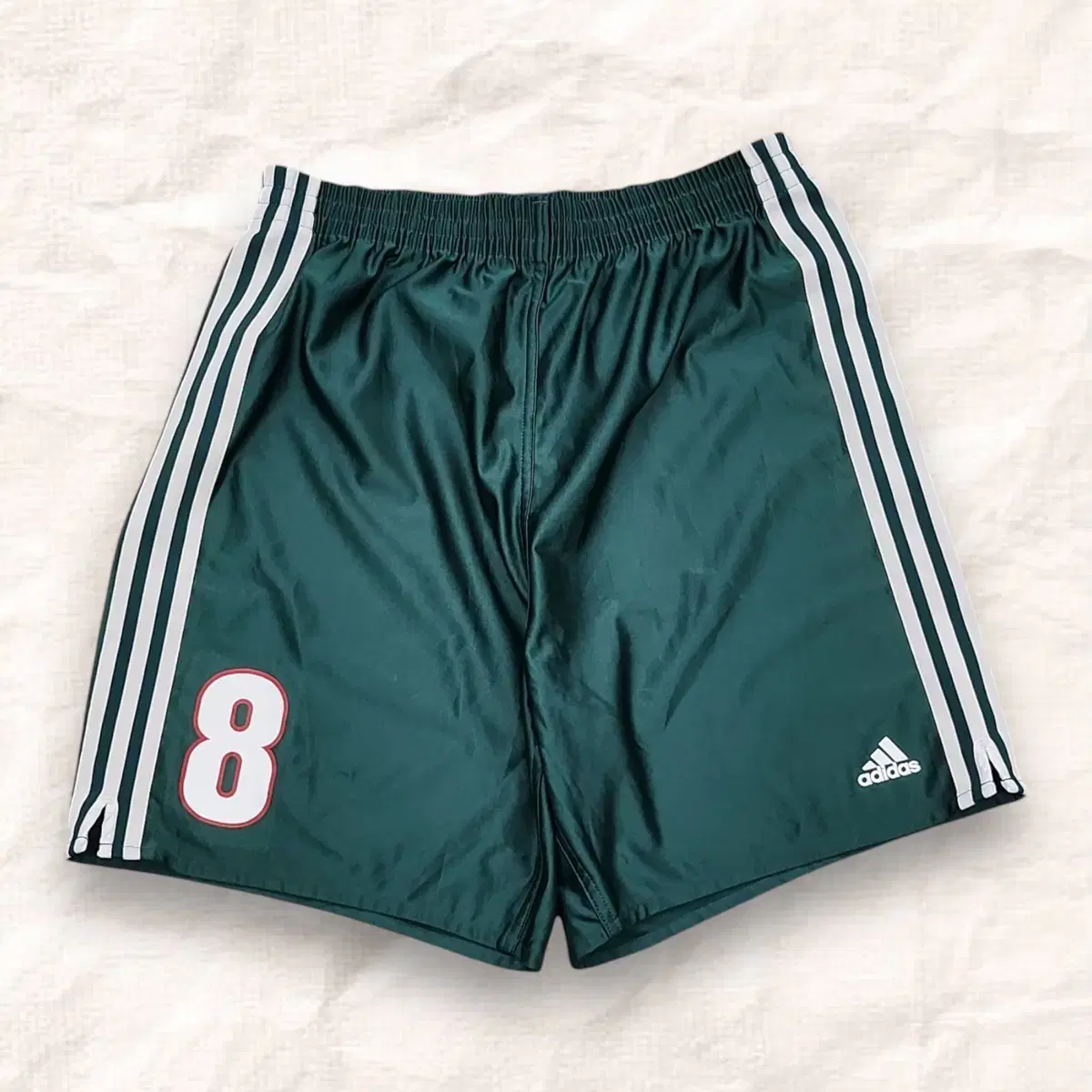 [L] Adidas Vintage Green Tricot Shorts