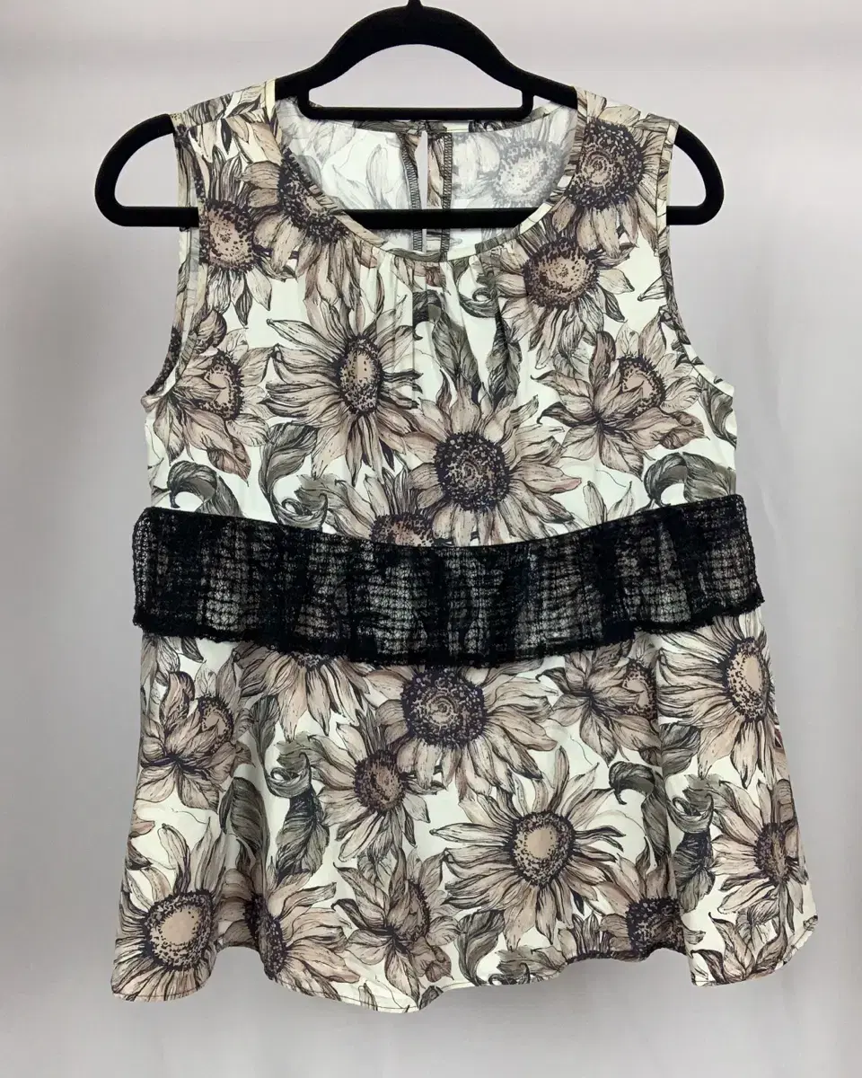 Flower Pattern Retro Style Sleeveless