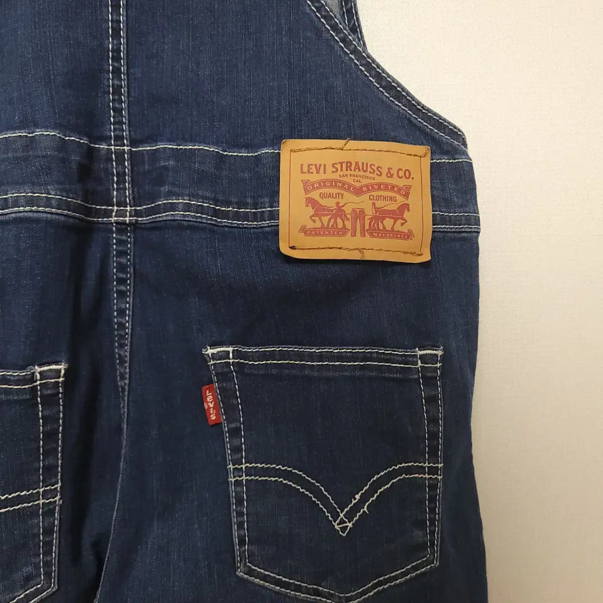 LEVI'S 리바이스 키즈 크롭 오버롤 멜빵