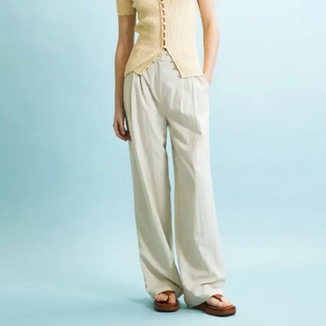 ENOR WIDE TWO TUCK PANTS 엔오르 슬랙스 (mint)