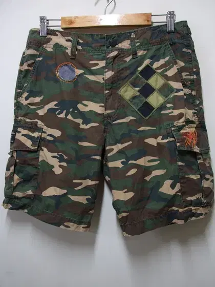 Superdry SDRI Denim Patch Embroidered Camo Shorts