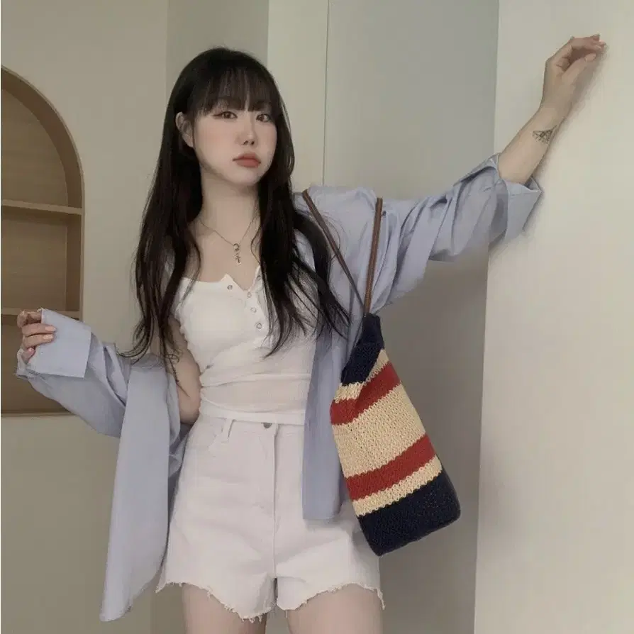 하비언니 #11792 오버핏 긴팔 셔츠 (새상품)