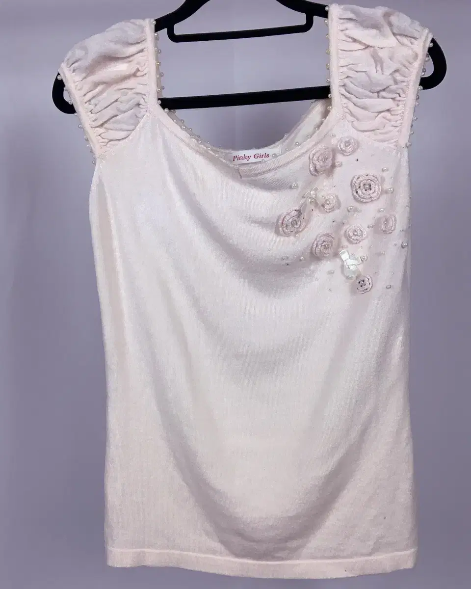 Pinky Girls Romantic Baby Pink Rose Top