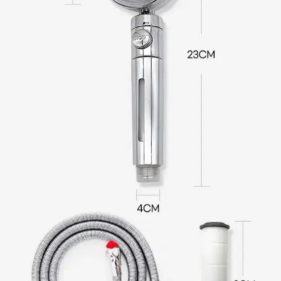 필터샤워기 세트 헤드+필터6개 +감김방지 메탈 황동 1.5호스
