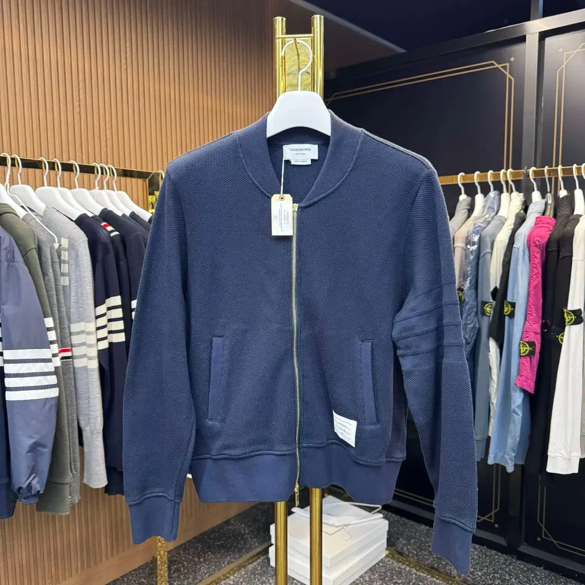 [Size 2] Thom Browne Honeycomb Keum Zip-up.