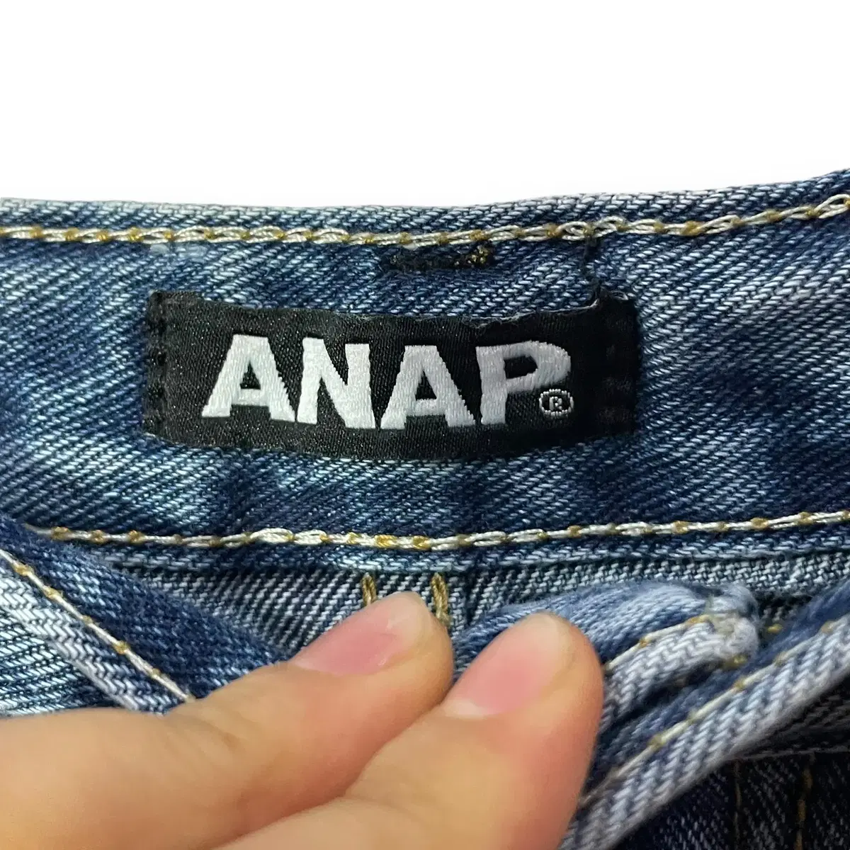 만원샵 ANAP 패치워크 데님 스커트